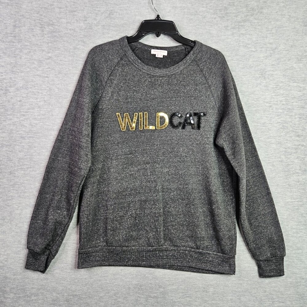 Bow & Drape New York Wild Cats Sequined Pullover Women's sweatshirt Sz L